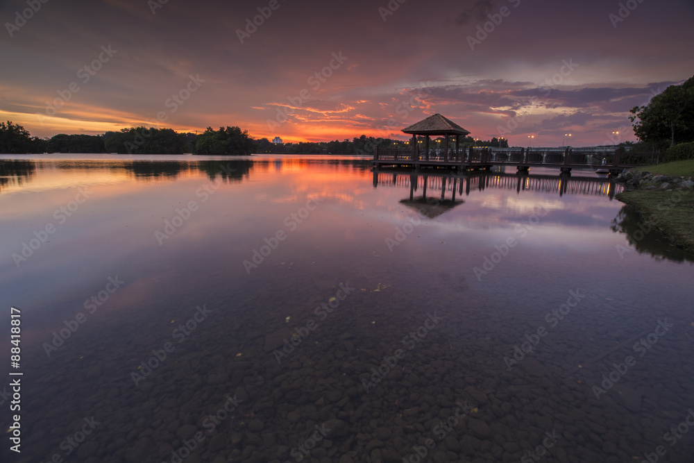 Amazing sunset at Wetland Putrajaya