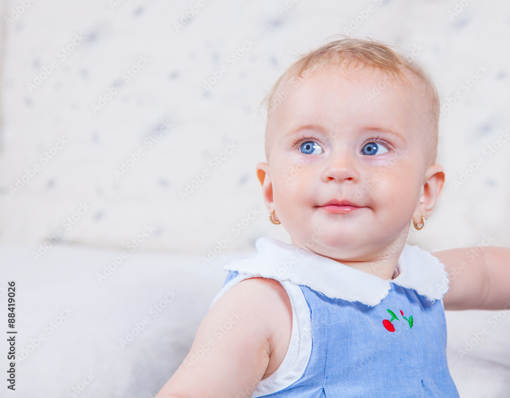 1 year old baby girl portrait