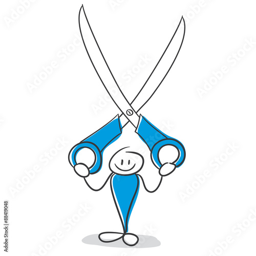 Stick Figure Series Blue