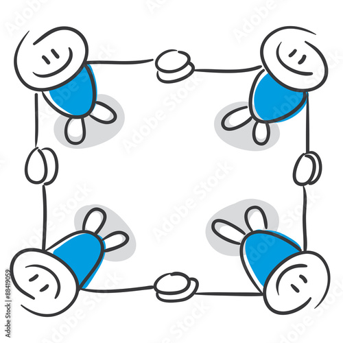 Stick Figure Series Blue