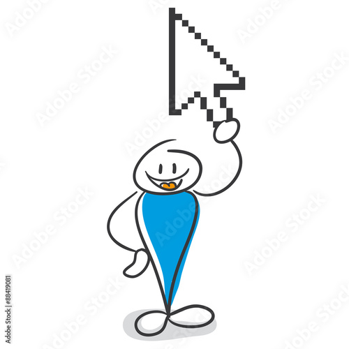 Stick Figure Series Blue