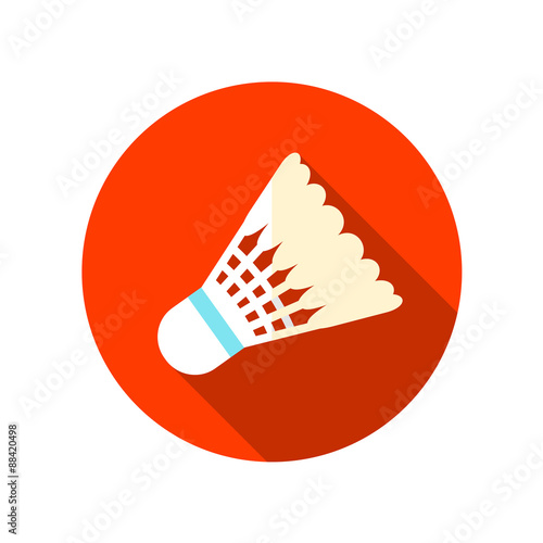Shuttlecock for badminton sport flat icon