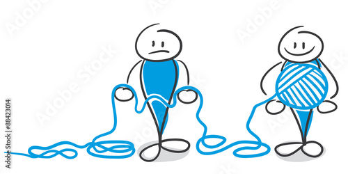 Stick Figure Series Blue