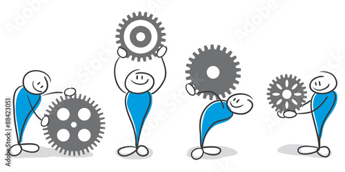 Stick Figure Series Blue
