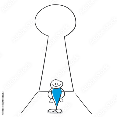 Stick Figure Series Blue