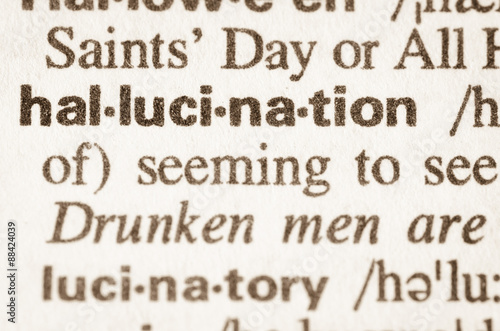 Dictionary definition of word halucination