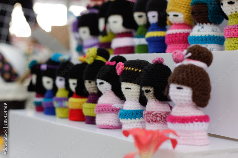 woolen dolls at japanese festival