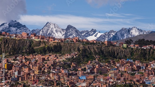 Bild auf Leinwand view over la paz houses
