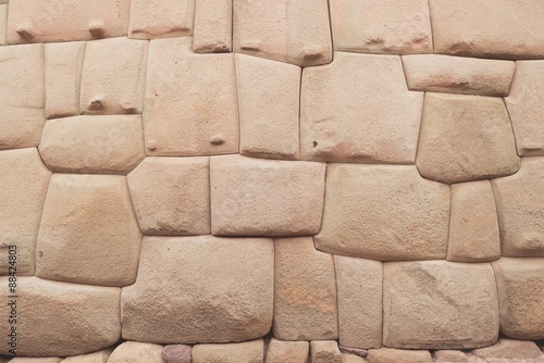 famous inca wall in cusco peru photo