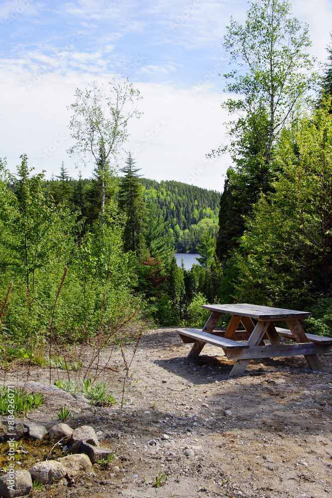 Camp site in the wild Camp site in the wild