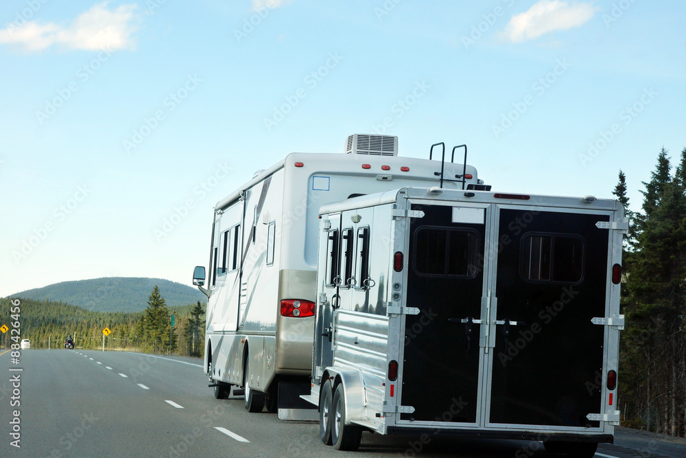 Motor home on the road