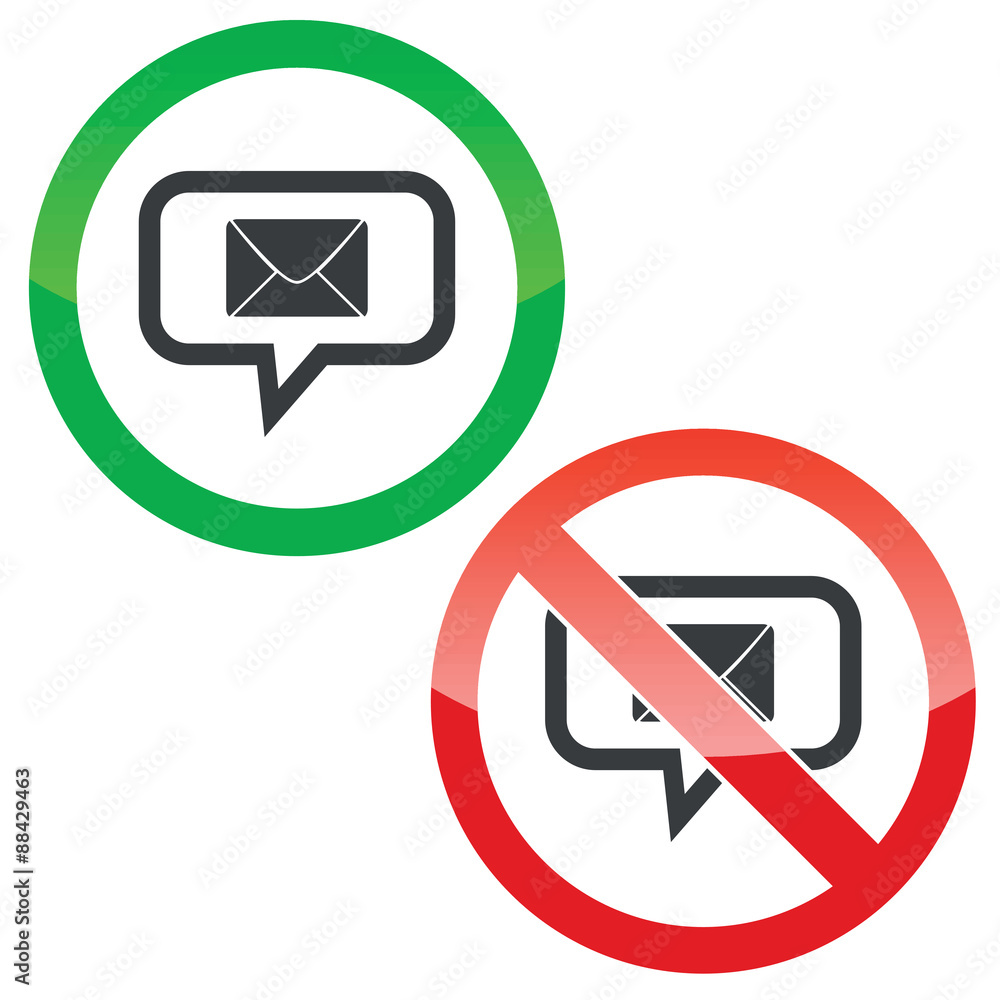 Letter message permission signs