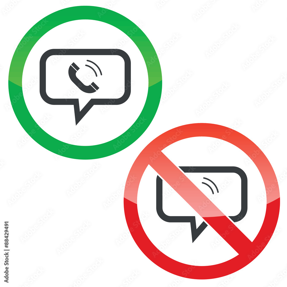 Calling message permission signs