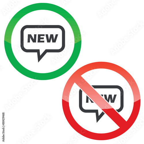 NEW message permission signs
