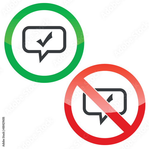 Tick mark message permission signs Free Download Tick mark message permission signs - GFXLoad