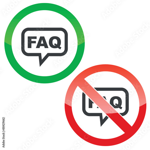FAQ message permission signs
