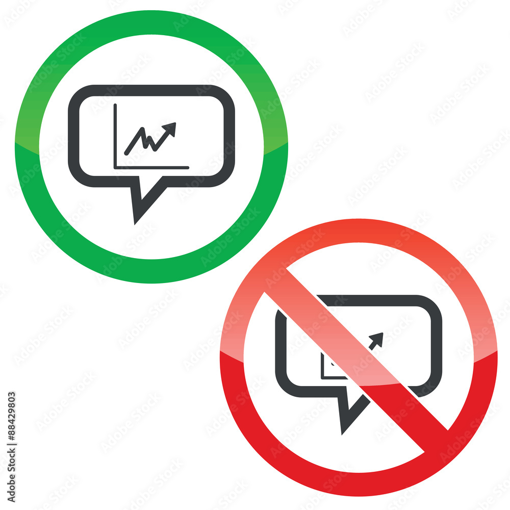 Rising graphic message permission signs Rising graphic message permission signs