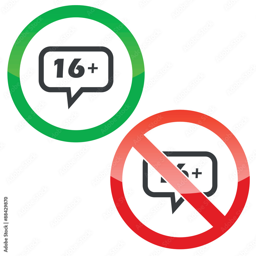 16 plus message permission signs 16 plus message permission signs