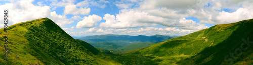 panoramic view on mountain range