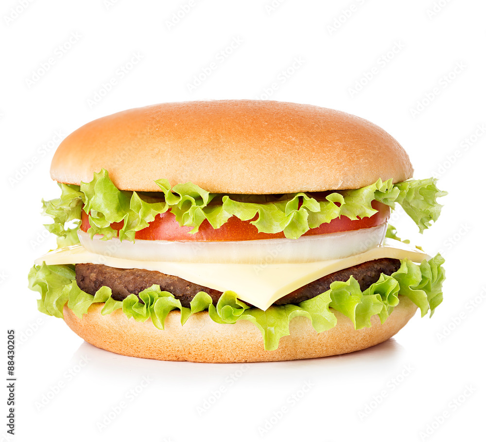 Cheeseburger isolated on white background Cheeseburger isolated on white background