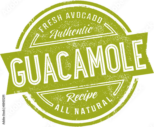 Vintage Mexican Guacamole Sign Stamp
