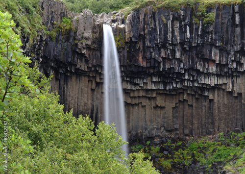Svartifoss waterfall in Iceland