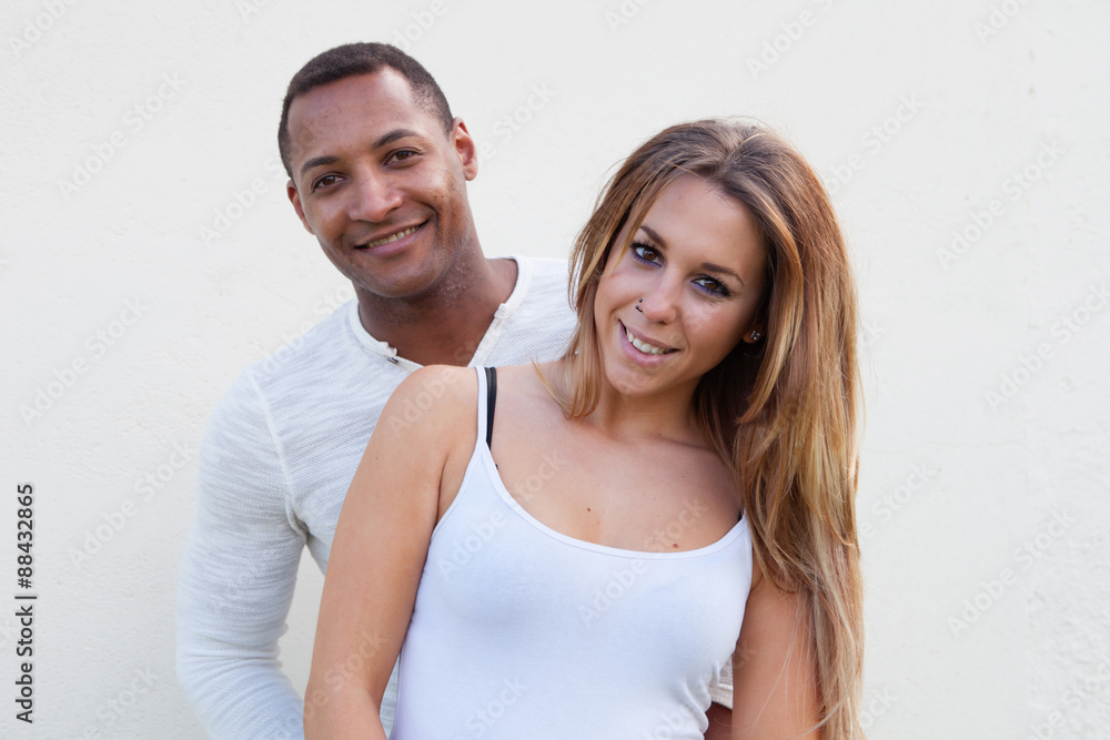 Young happy couple at outside Young happy couple at outside