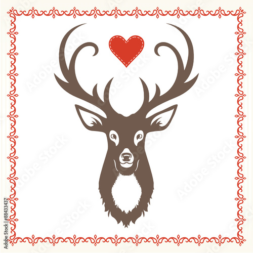 Hirsch mit Herz
