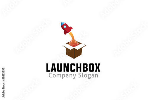Launch box Logo template