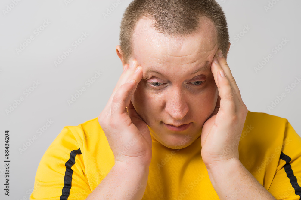 Man Holding His Head in Stress, depression Man Holding His Head in Stress, depression