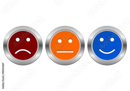 Survey Buttons (business customer service feedback concept)