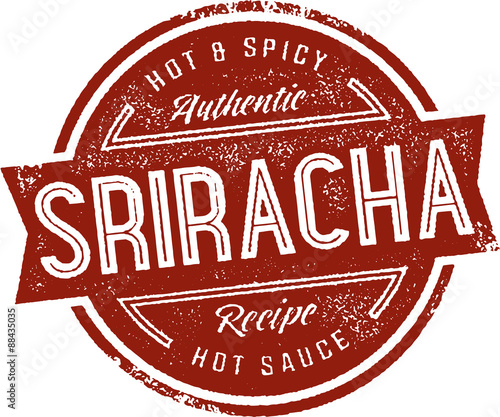 Vintage Sriracha Hot Sauce Sign photo