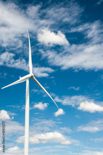 Wind turbines produce electricity Alternative energy