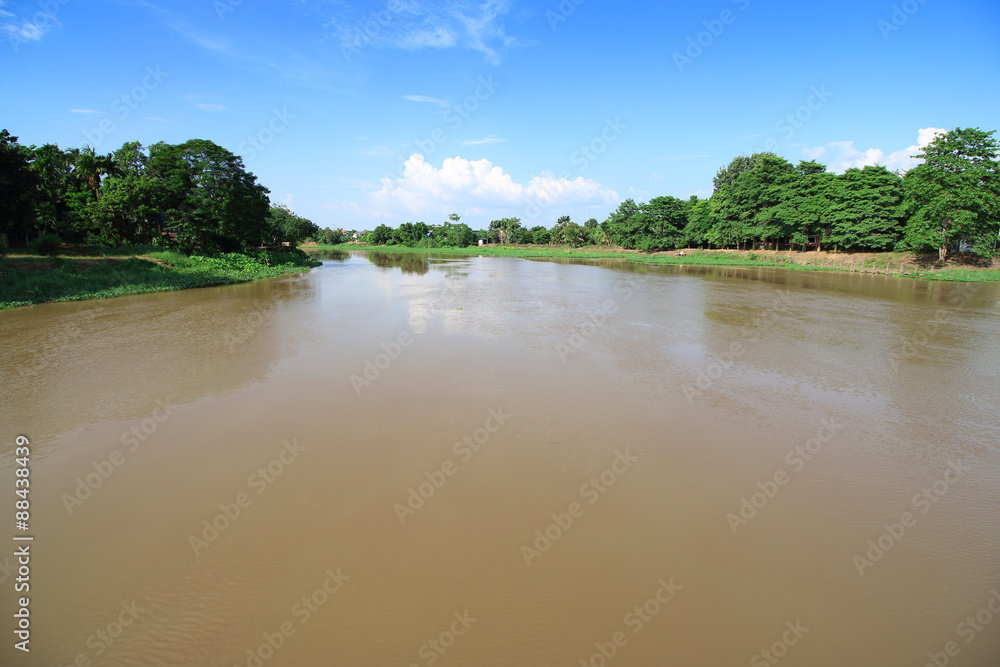 Landscape view of Ping river, chiang mai ,Thailand Landscape view of Ping river, chiang mai ,Thailand