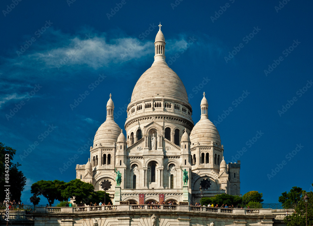 Sacre Coeur Cathedral on Montmartre, Paris, France