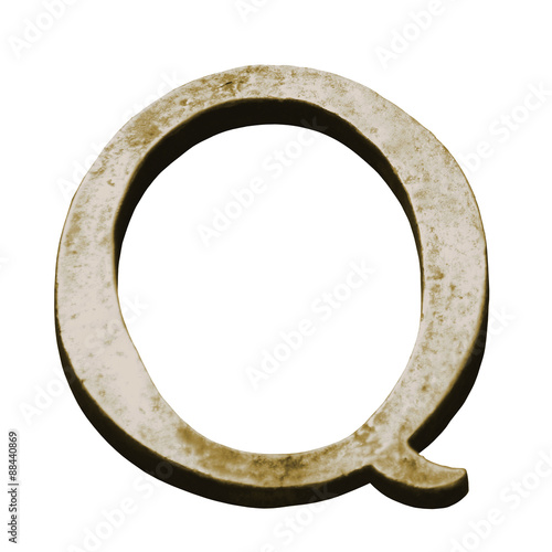 Buchstabe Q Bronze