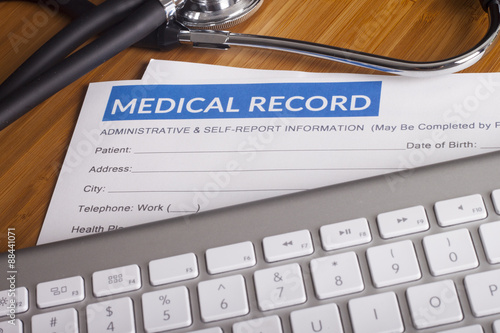 Medical insurance records and Stethoscope