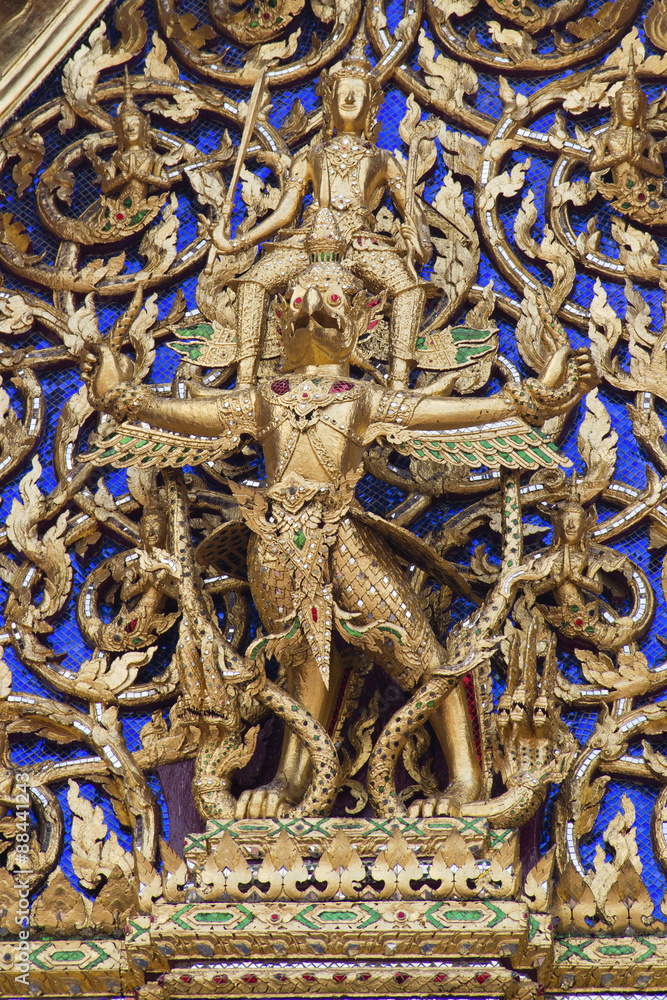 Detail of decoration in Wat Phra Kaeo.Bangkok,Thailand