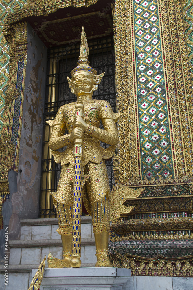 Guardian statue at the Wat Phra Kaeo.Bangkok,Thailand