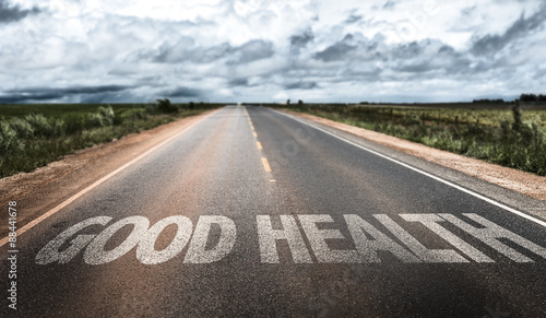 Wallpaper Mural Good Health written on rural road Torontodigital.ca