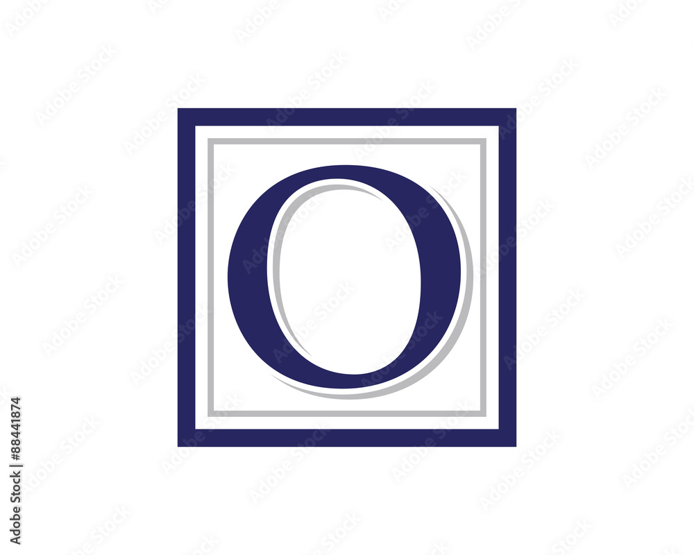 O Letter Logo Square Frame O Letter Logo Square Frame