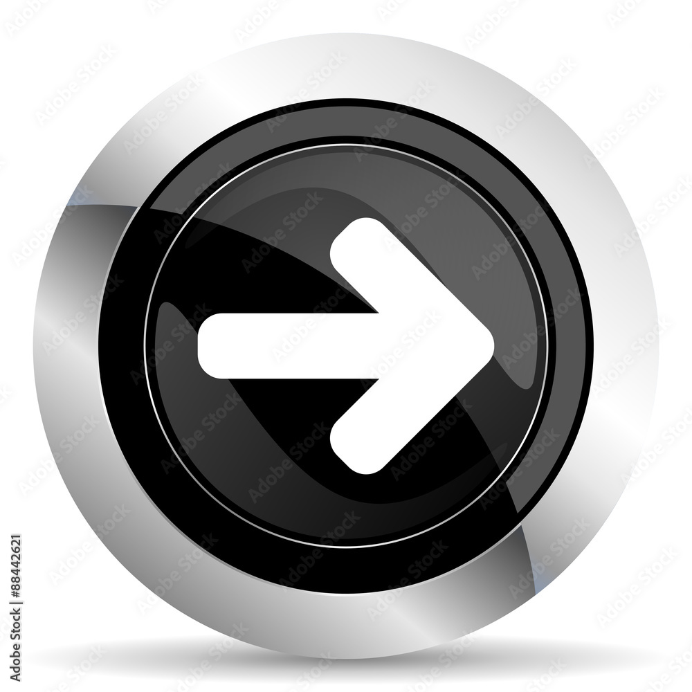 right arrow icon, black chrome button, arrow sign right arrow icon, black chrome button, arrow sign
