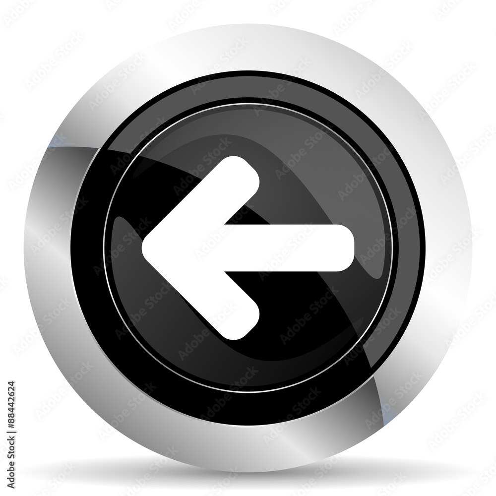left arrow icon, black chrome button, arrow sign left arrow icon, black chrome button, arrow sign