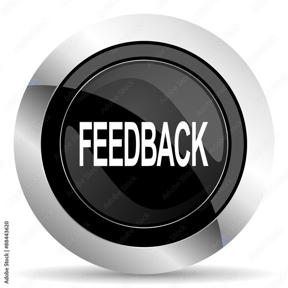 feedback icon, black chrome button feedback icon, black chrome button