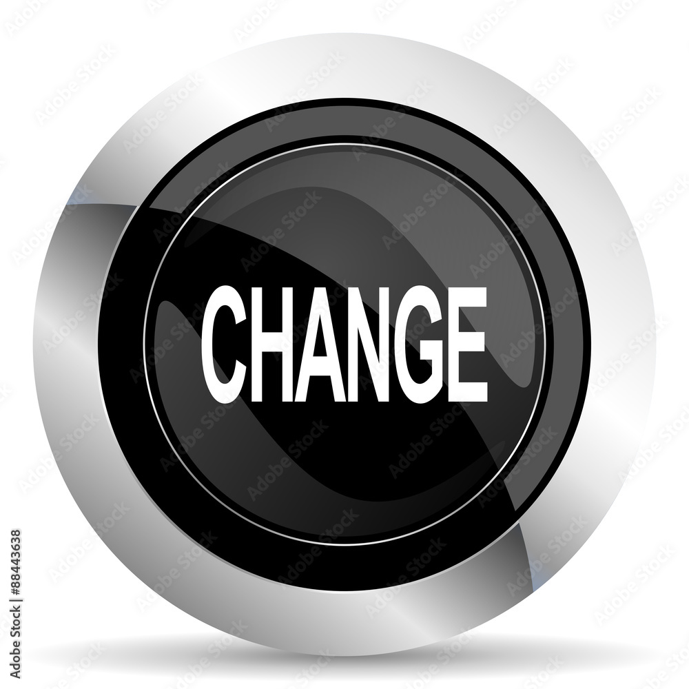 change icon, black chrome button change icon, black chrome button