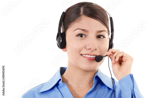 Konstfotografi Female call center operator