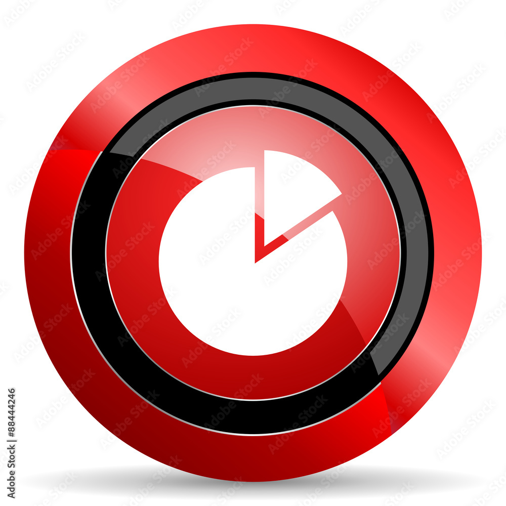 chart red glossy web icon chart red glossy web icon