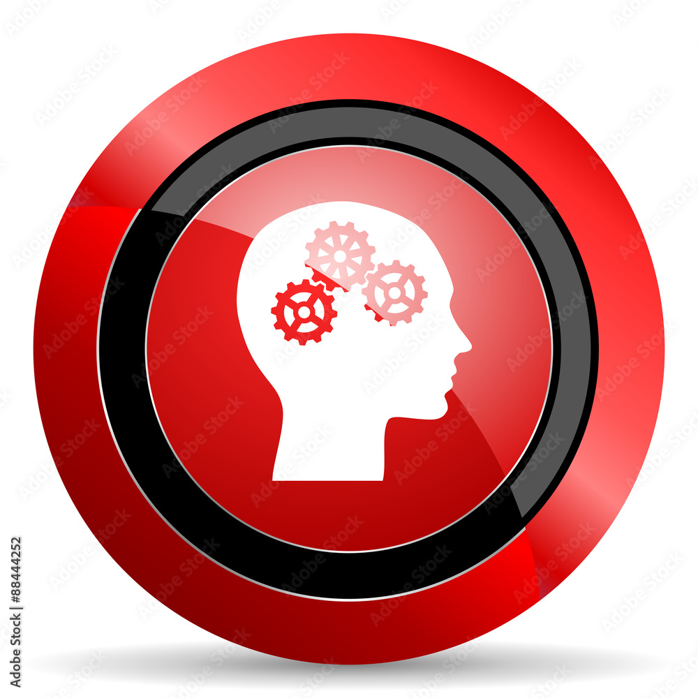 head red glossy web icon head red glossy web icon