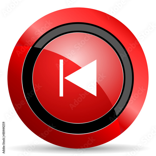 Free Download prev red glossy web icon - GFXLoad