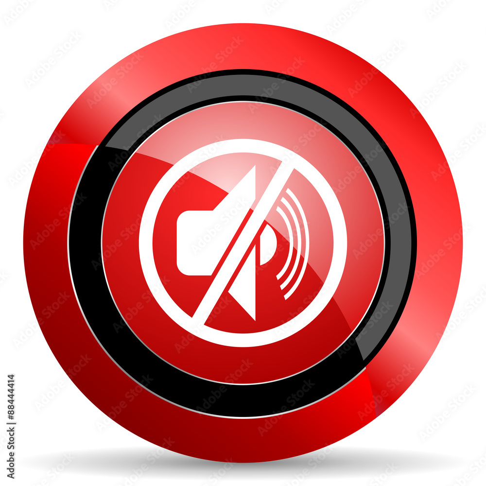 mute red glossy web icon mute red glossy web icon